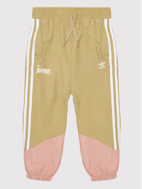 adidas adidas Долнище анцуг Woven HC4541 Бежов Loose Fit