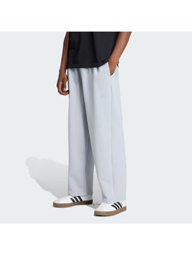 adidas adidas Spodnie materiałowe Soft Lux Straight Szary Loose Fit