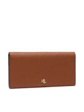 LAUREN RALPH LAUREN Lauren Ralph Lauren Duży Portfel Damski Slim Wallet 432802917010 Brązowy