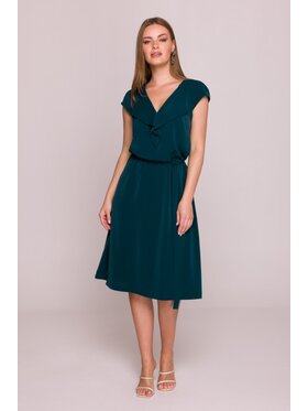 Stylove Stylove Sukienka codzienna S411 Zielony A-Line Fit
