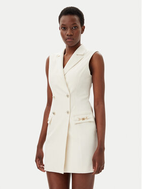 Gaudi Gaudi Coctailkleid 511FD15033 Écru Regular Fit