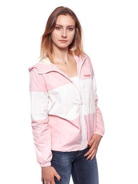 Wrangler Wrangler Kurtka damska WINDBREAKER Różowy Regular Fit
