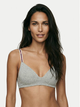 Tommy Hilfiger Tommy Hilfiger Σουτιέν χωρίς μπανέλα Lighty Lined UW0UW02413 Γκρι