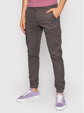 Jack & Jones Jack & Jones Medžiaginės kelnės Paul 12140326 Pilka Tapered Fit