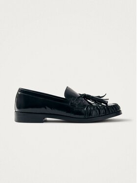ALOHAS ALOHAS Loafersy Marietta Onix Black Leather Loafers Czarny