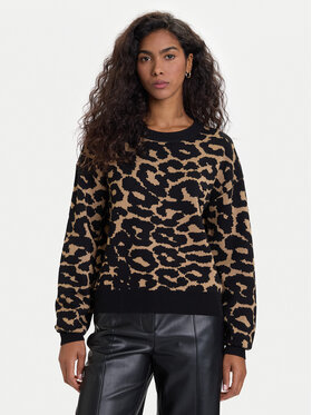 Vero Moda Vero Moda Sweter Siljeanimal 10330808 Brązowy Regular Fit