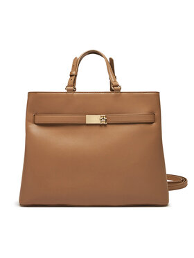 Tommy Hilfiger Tommy Hilfiger Torebka Heritage Satchel AW0AW17211 Brązowy