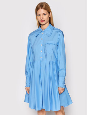 Custommade Custommade Košilové šaty Lamia 999369404 Modrá Relaxed Fit