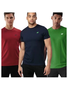 4F 4F Set di t-shirt 4FWSS25TTSHM3956-90S Multicolore Regular Fit