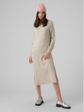 Vero Moda Vero Moda Džemper haljina 10291689 Bež Relaxed Fit