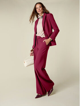 Oltre Oltre Pantaloni di tessuto P02LR009320N016 Bordeaux Baggy Fit