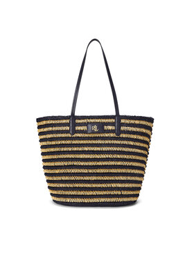 LAUREN RALPH LAUREN LAUREN RALPH LAUREN Handtasche Brie Striped Straw Large Tote Bag 431959019002 Dunkelblau