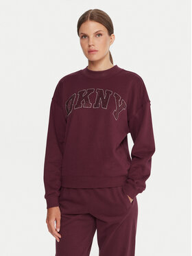 DKNY Sport DKNY Sport Džemperis ar kapuci DP5T1462 Bordo Regular Fit