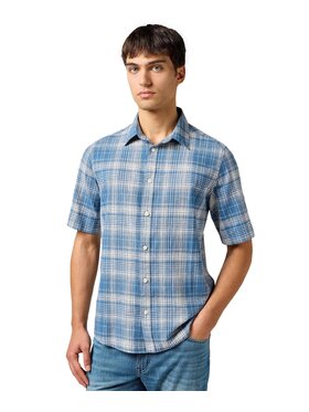 Wrangler Wrangler Koszula 112364054 Niebieski Regular Fit