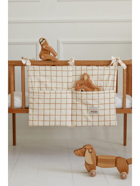 Malomi Kids Malomi Kids Organizer  do łóżeczka Camel Check Beżowy