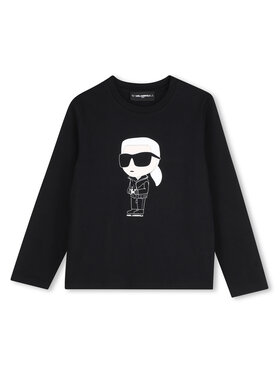 Karl Lagerfeld Kids Karl Lagerfeld Kids Blūze Z31369 S Melns Regular Fit