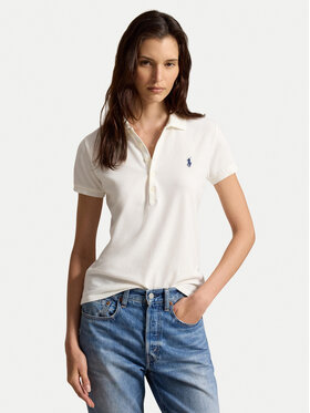 Polo Ralph Lauren Polo Ralph Lauren Polo marškinėliai 211B18200015 Balta Slim Fit