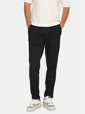 Only & Sons Only & Sons Kalhoty z materiálu Linus 22029924 Černá Tapered Fit