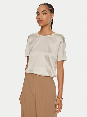 BOSS Boss Tričko Esandy 50457656 Écru Relaxed Fit