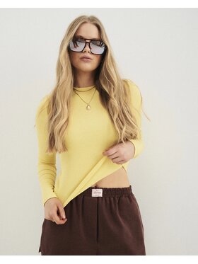 Le Songe Le Songe Longsleeve SAMI Żółty Basic Fit
