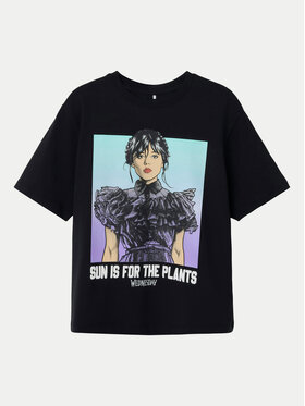 NAME IT NAME IT T-Shirt Farra Wednesday 13240881 Μαύρο Standard Fit