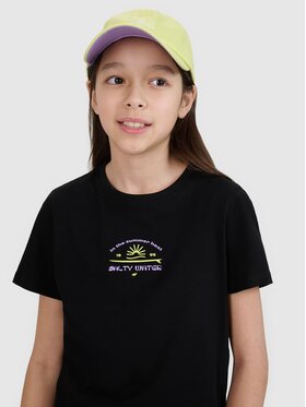 4F 4F T-Shirt 4FJWSS25TTSHF1871-20S Czarny Regular Fit