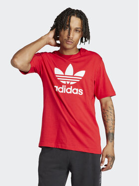 adidas adidas T-Shirt adicolor Trefoil IR8009 Czerwony Regular Fit