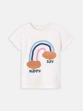 NAME IT NAME IT T-Shirt 13232087 Εκρού Regular Fit