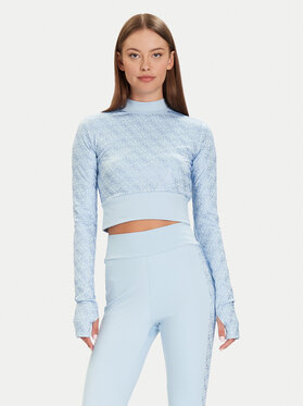 Guess Guess Bluzka W5BP48 K7182 Błękitny Slim Fit