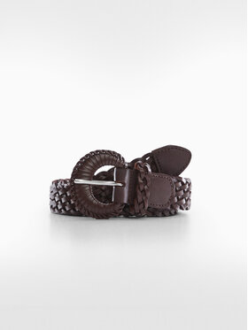 Mango Mango Pasek Damski Braidy 47075864 Brązowy