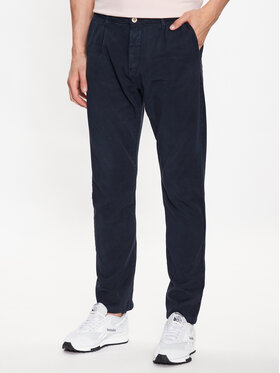 INDICODE INDICODE Kalhoty z materiálu Ville 60-291 Tmavomodrá Regular Fit
