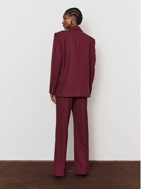 La Mania La Mania Pantalone da abito DEVIN Bordeaux Classic Fit
