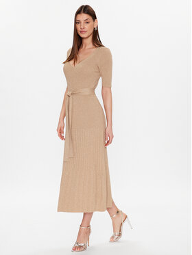 TWINSET TWINSET Trikotažinė suknelė 231TP320A Smėlio Regular Fit