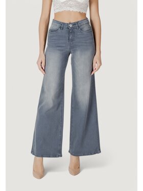 ICHI ICHI Jeansy IHTWIGGY WIDE Szary Wide Fit
