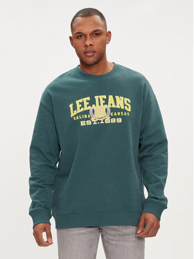 Lee Lee Majica dugih rukava Varsity 112349109 Zelena Regular Fit