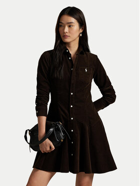 Polo Ralph Lauren Polo Ralph Lauren Рокля тип риза 211972069002 Кафяв Regular Fit