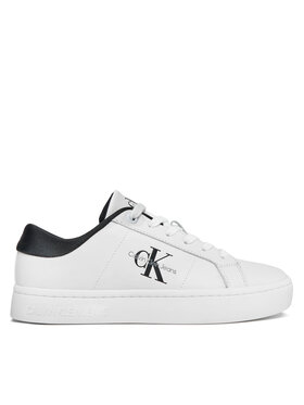 Calvin Klein Jeans Calvin Klein Jeans Sneakers Classic Cupsole Lowlaceup Lth Wn YW0YW01444 Alb