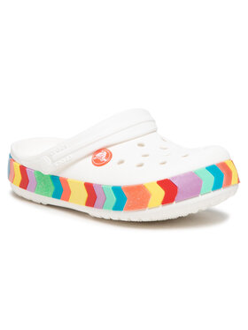 Crocs Crocs Ciabatte Crocband Chevron Beaded Clog K 207007 Bianco