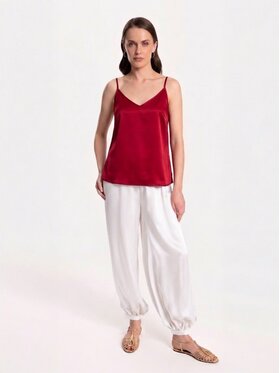 Cat&Cat Cat&Cat Top jedwabny Czerwony Regular Fit