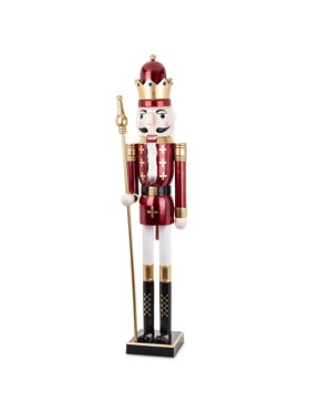 MIAhome MIAhome Figurka Dziadek do Orzechów 181 cm Czerwony