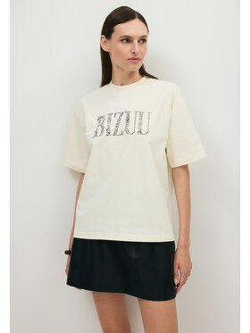 BIZUU BIZUU T-Shirt JONI OVERSIZE TSHIRT Světle žlutá Standard Fit