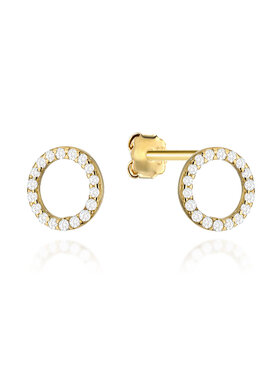 Fugart Fugart Kolczyki Kolczyki złote ring z cyrkoniami FUG7-21-K01382-2 Złoty