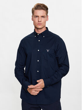 Gant Gant Koszula The Broadcloth Reg 3046400 Granatowy Regular Fit