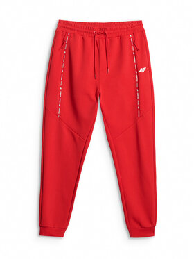 4F 4F Joggery STREFA KIBICA Czerwony Regular Fit