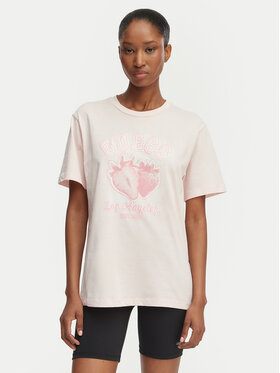 Guess Guess T-Shirt V6GI14 K2981 Světle růžová Relaxed Fit