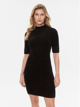 Morgan Morgan Плетена рокля 232-RMORIK Черен Slim Fit
