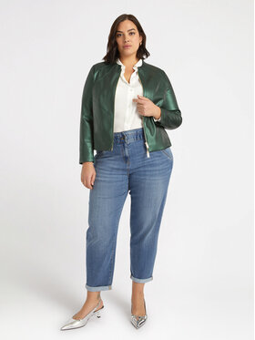 Fiorella Rubino Fiorella Rubino Giacca in similpelle R341T001190N015 Verde Slim Fit