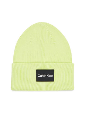 Calvin Klein Calvin Klein Czapka Fine Cotton Rib Beanie K50K510986 Zielony