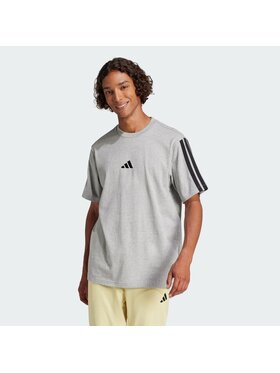adidas adidas T-Shirt Essentials 3-Stripes Single Jersey Tee Szary Regular Fit