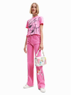 Desigual Desigual T-Shirt PINK PANTHER 23SWTK81 Ροζ Regular Fit